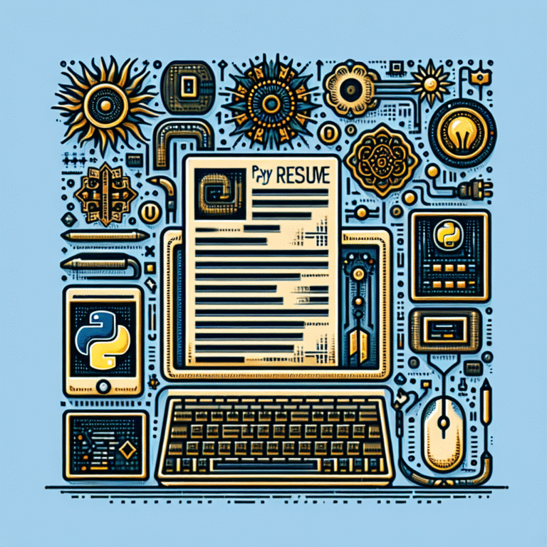 Creating a high-impact resume showcasing Python expertise